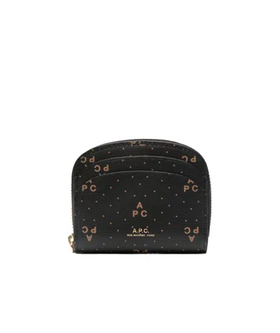 Apc Mini Demi-lune Wallet In Black