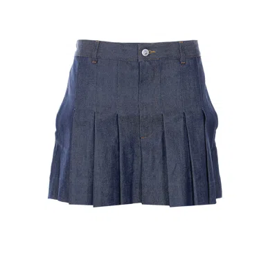 Apc Mini Denim Skirt In Blue