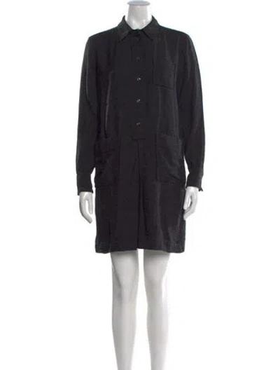 Pre-owned A.p.c. Mini Dress In Black