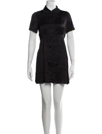 Pre-owned A.p.c. Mini Dress In Black