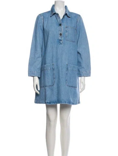 Pre-owned Apc Mini Dress In Blue