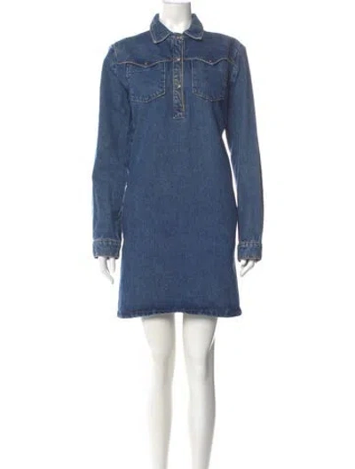 Pre-owned Apc Mini Dress In Blue