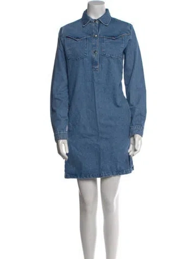 Pre-owned Apc Mini Dress In Blue