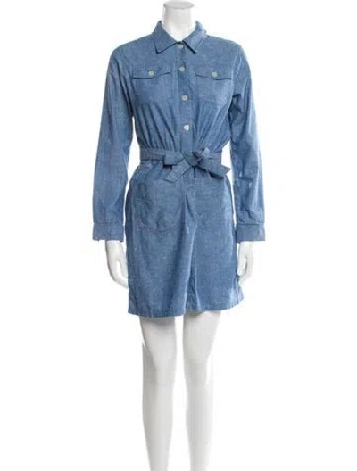 Pre-owned Apc Mini Dress In Blue
