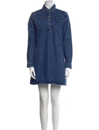 Pre-owned Apc Mini Dress In Blue