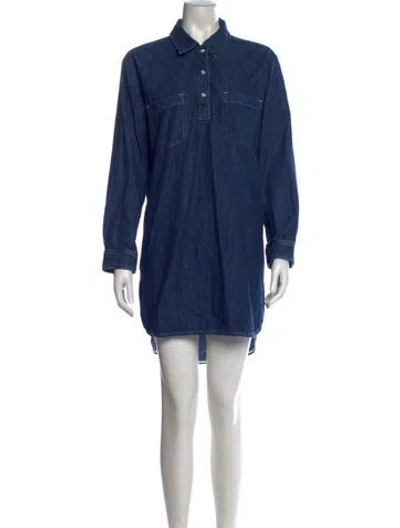 Pre-owned Apc Mini Dress In Blue