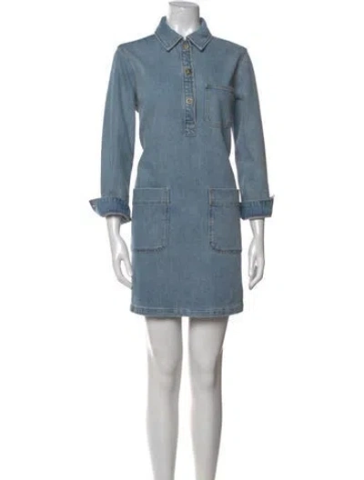 Pre-owned Apc Mini Dress In Blue