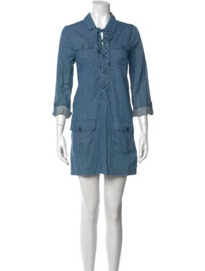 Pre-owned Apc Mini Dress In Blue