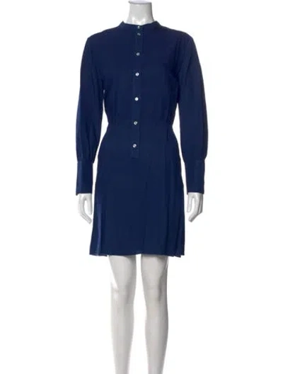 Pre-owned A.p.c. Mini Dress In Blue