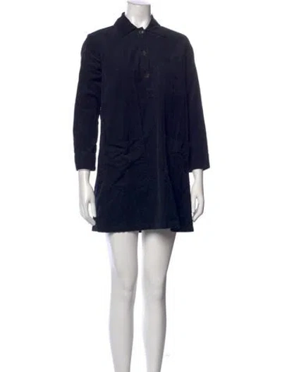 Pre-owned A.p.c. Mini Dress In Blue