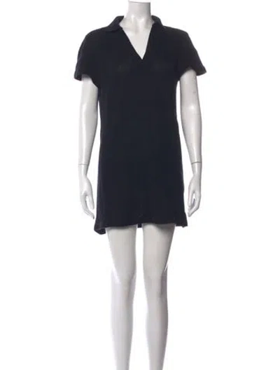 Pre-owned A.p.c. Mini Dress In Blue
