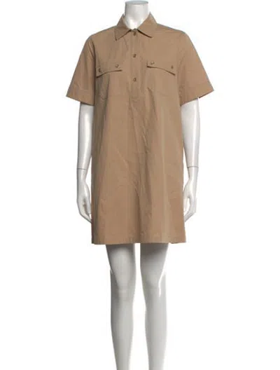 Pre-owned A.p.c. Mini Dress In Brown