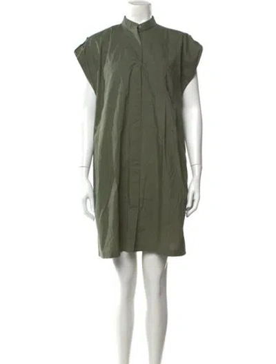 Pre-owned A.p.c. Mini Dress In Green