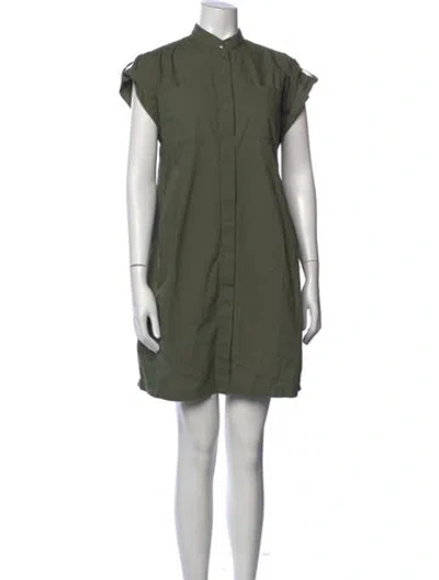 Pre-owned A.p.c. Mini Dress In Green