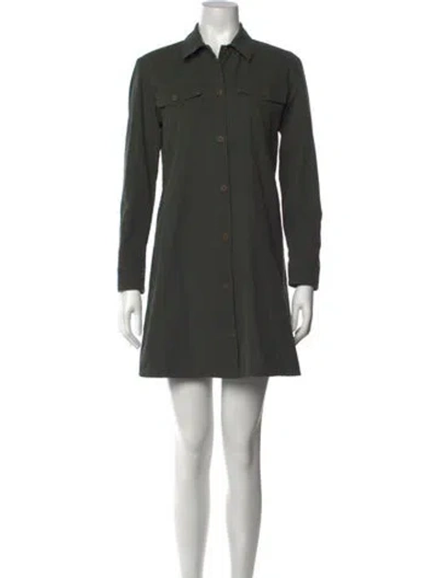 Pre-owned A.p.c. Mini Dress In Green