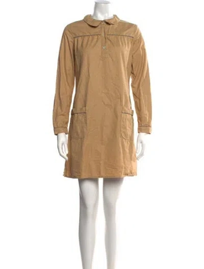 Pre-owned A.p.c. Mini Dress In Neutral
