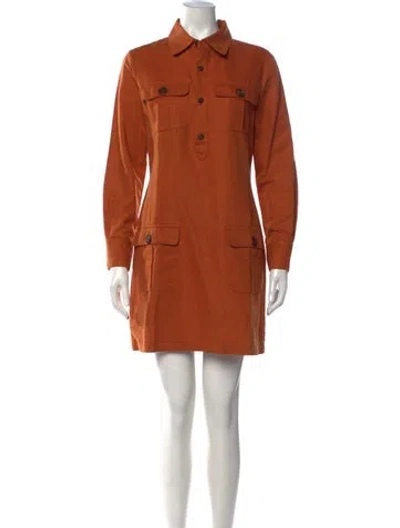 Pre-owned A.p.c. Mini Dress In Orange