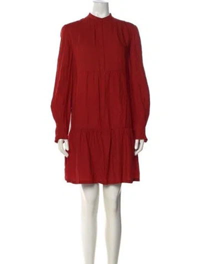 Pre-owned A.p.c. Mini Dress In Red