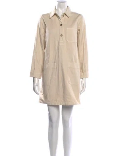 Pre-owned A.p.c. Mini Dress W/ Tags In Neutrals