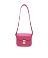 Apc A.p.c. Grace Bag In Leather With Logo In Pink