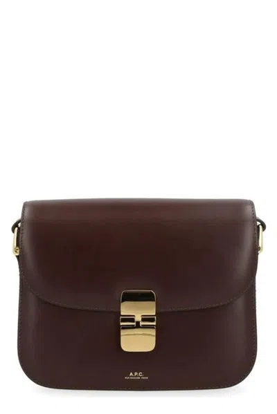 Apc A.p.c. Mini Grace Small Sac Bag In Brown