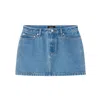 Apc A.p.c. Mini-jupe Demin Skirt In Blue