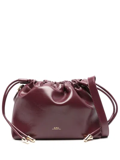 Apc Mini Ninon Cross Body Bag In Gac Burgundy