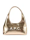 Apc A.p.c. Silver Synthetic Leather Small Ninon Shoulder Bag In Neutral