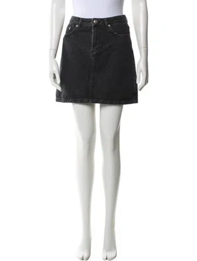Pre-owned Apc Mini Skirt In Black