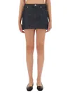 Apc Indigo Five-pocket Denim Miniskirt In Blue