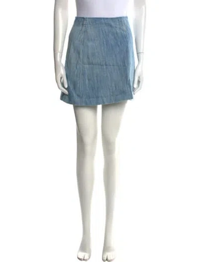 Pre-owned Apc Mini Skirt In Blue