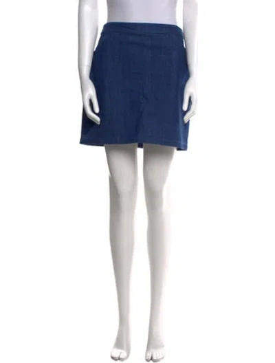 Pre-owned Apc Mini Skirt In Blue