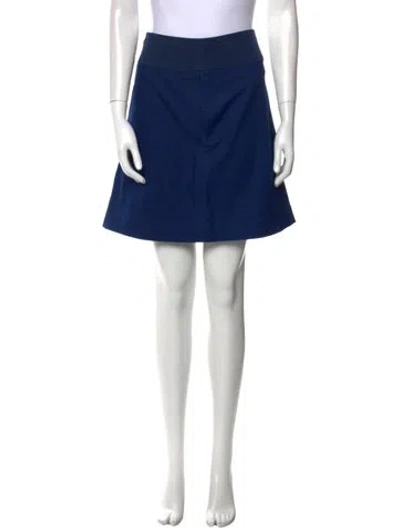 Pre-owned Apc Mini Skirt In Blue