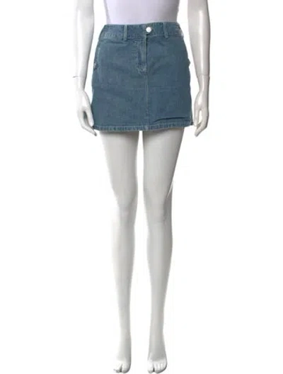 Pre-owned Apc Mini Skirt In Blue