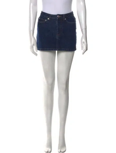 Pre-owned Apc Mini Skirt In Blue