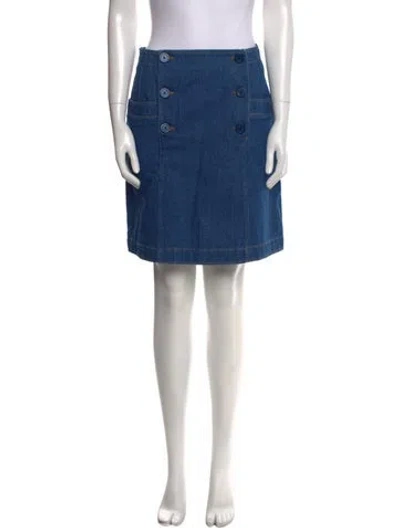 Pre-owned Apc Mini Skirt In Blue