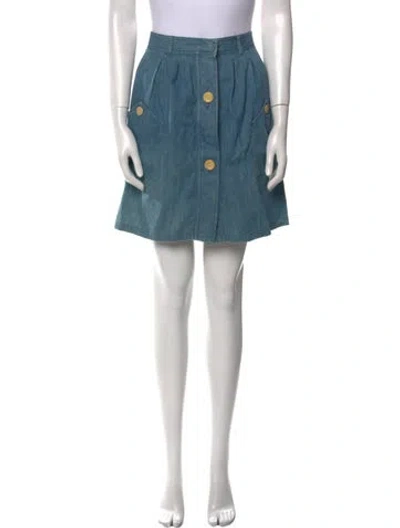Pre-owned Apc Mini Skirt In Blue