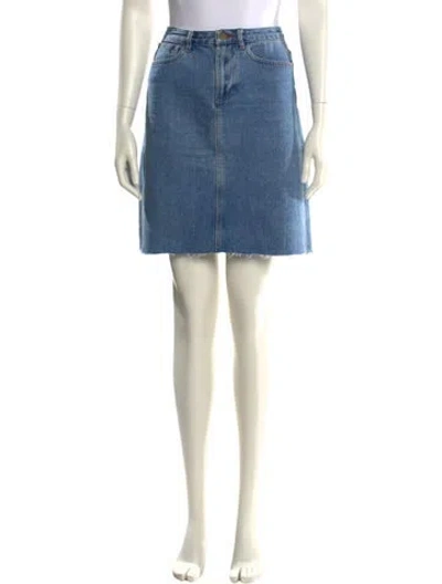 Pre-owned Apc Mini Skirt In Blue