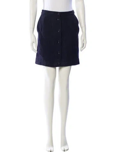 Pre-owned Apc Mini Skirt In Blue