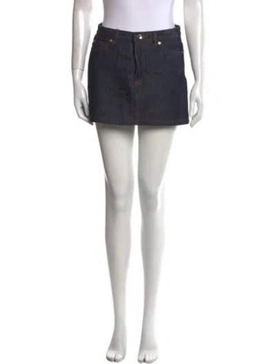 Pre-owned A.p.c. Mini Skirt In Blue