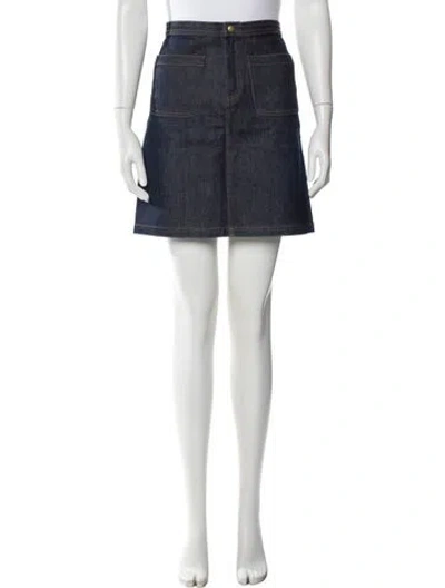 Pre-owned Apc Mini Skirt In Blue