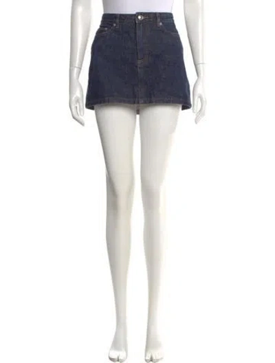 Pre-owned Apc Mini Skirt In Blue
