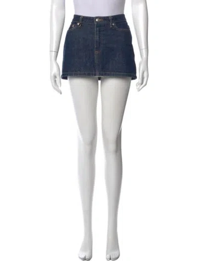 Pre-owned Apc Mini Skirt In Blue