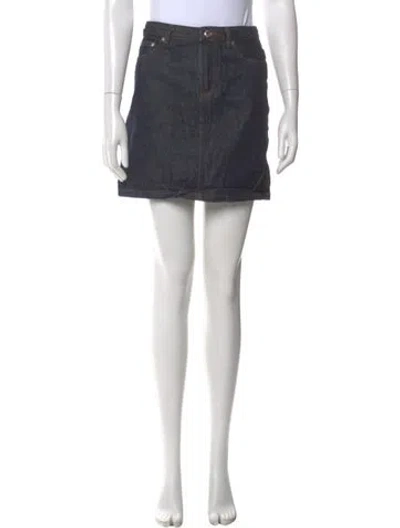 Pre-owned Apc Mini Skirt In Blue