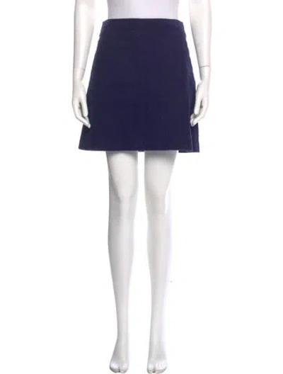 Pre-owned Apc Mini Skirt In Blue