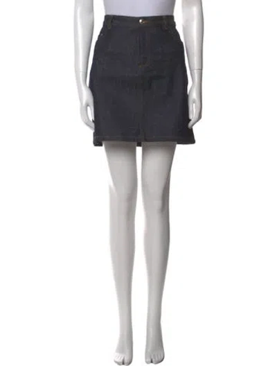 Pre-owned A.p.c. Mini Skirt In Blue