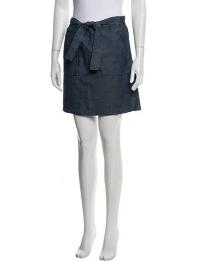 Pre-owned A.p.c. Mini Skirt In Blue