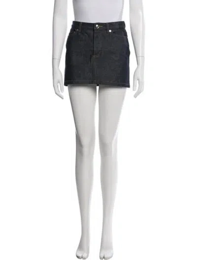 Pre-owned A.p.c. Mini Skirt In Blue