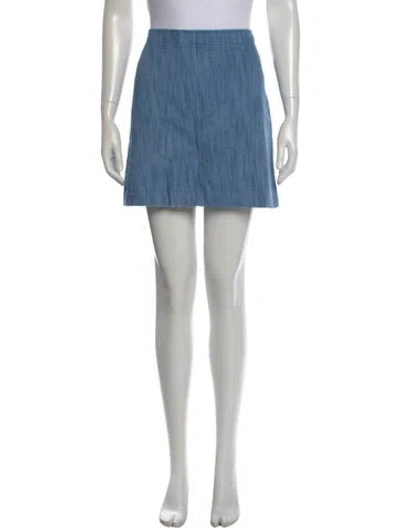 Pre-owned A.p.c. Mini Skirt In Blue