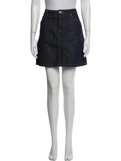Pre-owned A.p.c. Mini Skirt In Blue